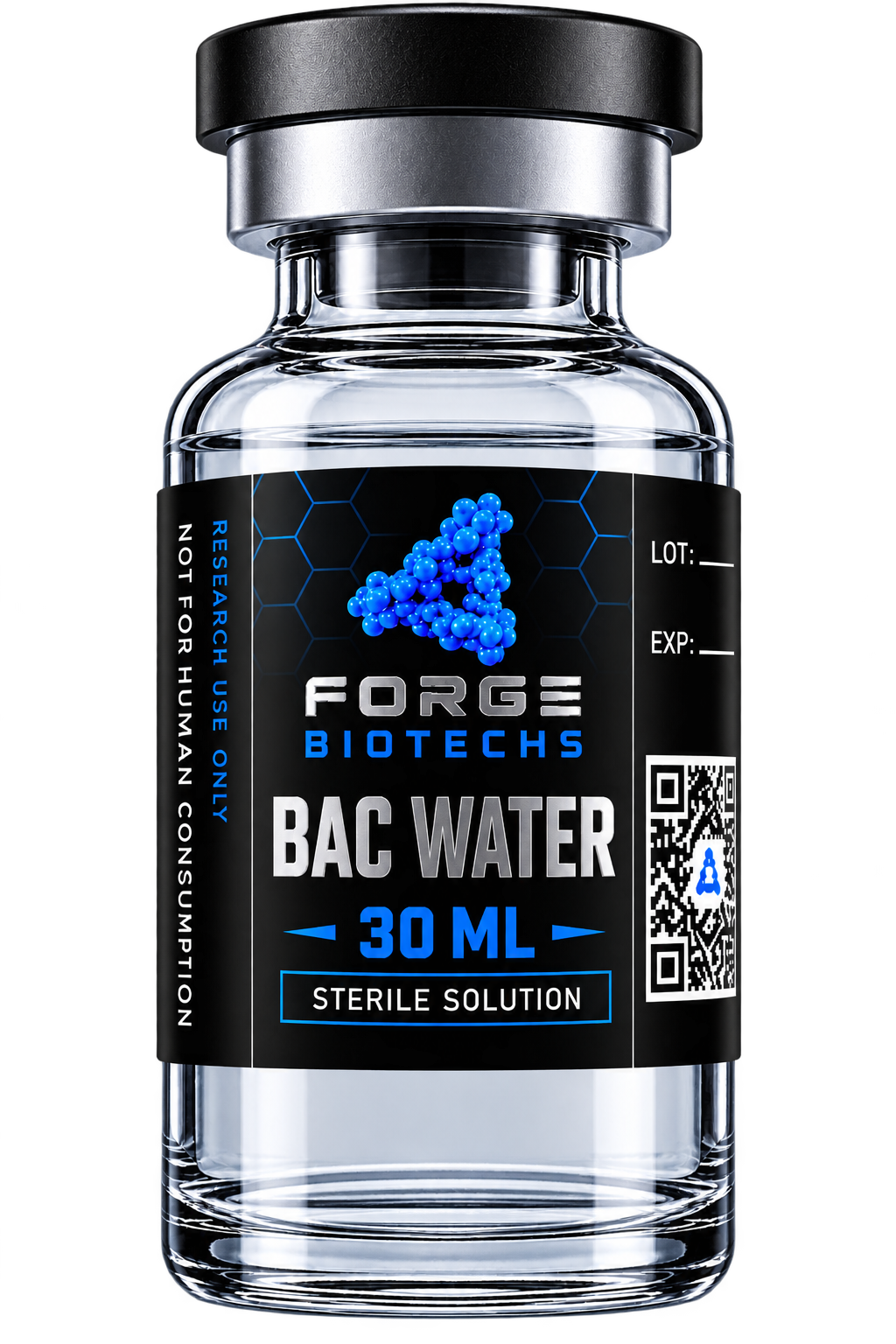 Bacteriostatic Water 30 mL research vial